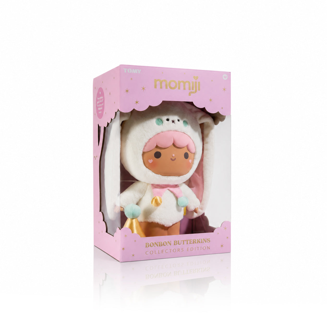Bonbon Butterkins Momiji doll in a pink window box; kawaii collectible gift with character details and colors. — Momiji Doll