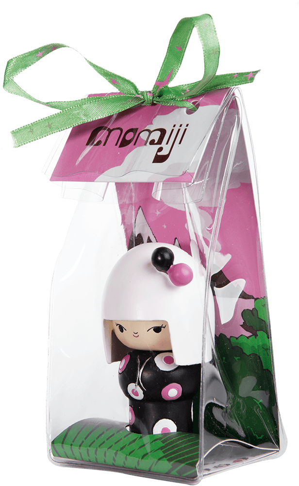 Dance Dance Dance Momiji doll with white helmet, green ribbon, pink accents in clear box; collectible and perfect for gifting. — Momiji Doll