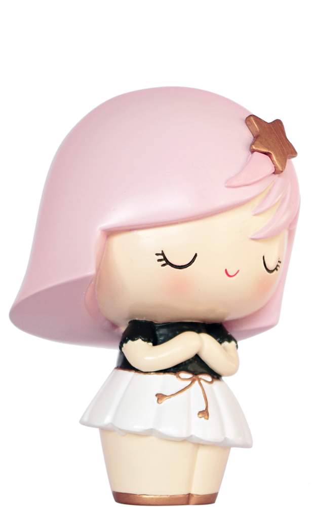 Wish Upon a Star Momiji doll with pink hair, a yellow star hairclip, and a secret message slot; cute collectible character. — Momiji Doll