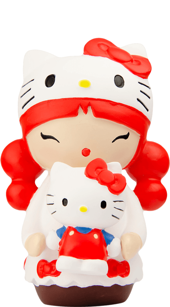 The Momiji x Hello Kitty Anniversary Trio includes a red-haired Momiji doll and matching Hello Kitty plush, both super cute. — Momiji Doll