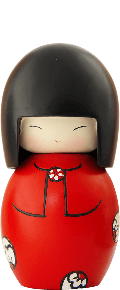 Soul Momiji doll with a black bob, cheerful smile, and floral accents on her outfit; collectible and cute. — Momiji Doll