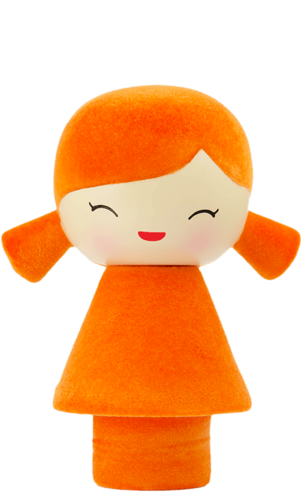 Momiji doll styled as a tiger, with side-swept hair, pigtails, and a sweet smile; collectible and hides a secret message. — Momiji Doll