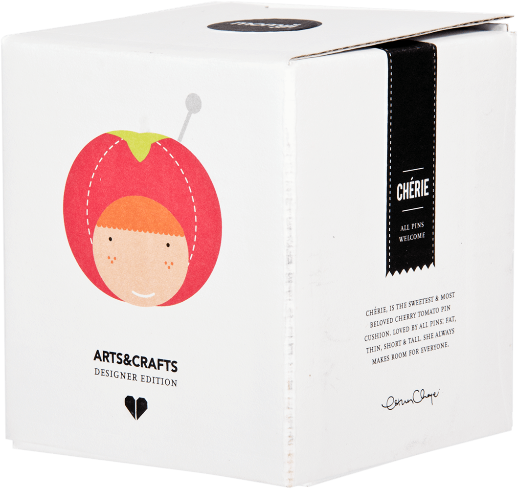 White box with Cherie Momiji doll, a kawaii child in a tomato costume. Designer Edition Collectible Momiji Doll text on box. — Momiji Doll