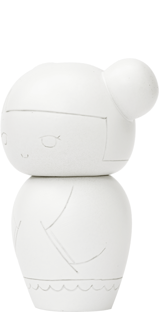Papillon Momiji doll: blank vinyl figure with engraved details, ready to customize; includes slot for secret message. — Momiji Doll