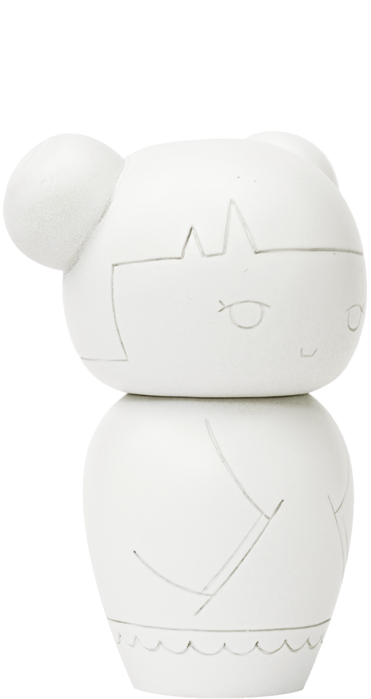 Papillon Momiji doll: minimalist, unpainted collectible figure with engraved details, ready for your custom design. — Momiji Doll