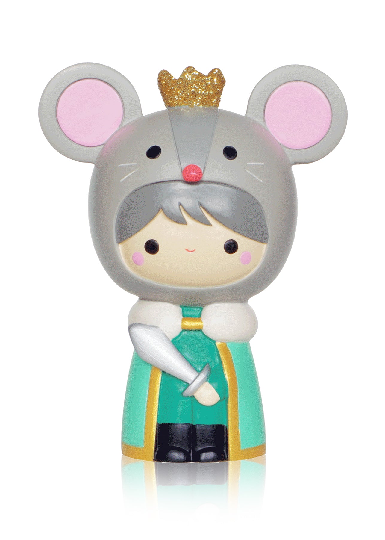 Momiji doll dressed as a mouse with crown and sword, inspired by The Nutcracker ballet; playful character details. — Momiji Doll